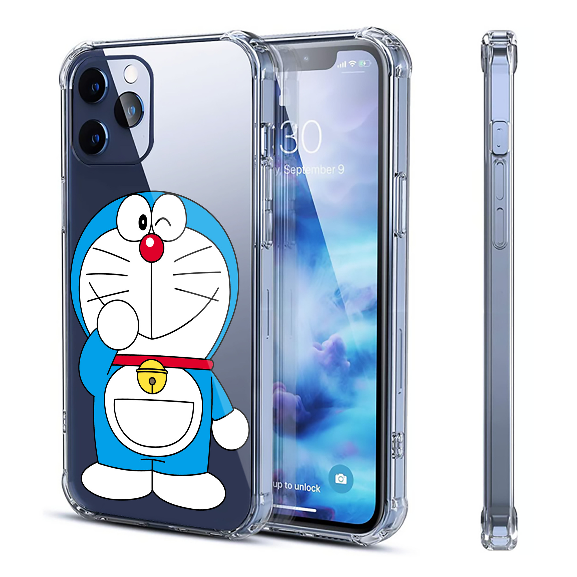 （画像用） ドラえもん Doraemon 【iPhone 12シリーズ対応】透明スマホケース（クリアソフトケース）